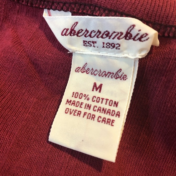 Maroon Abercrombie button tee! - Picture 2 of 2